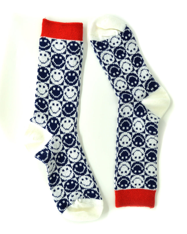 Fun Christmas Socks - Zokni Pepita Smiley Design