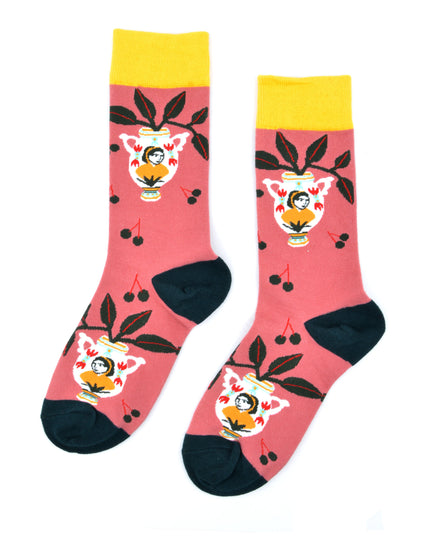 Fun Christmas Socks - Porcelain Design