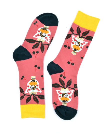 Fun Christmas Socks - Porcelain Design