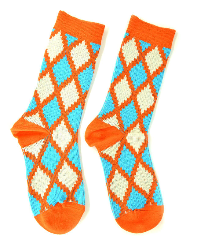 Fun Christmas Socks - Diamond Shape Design